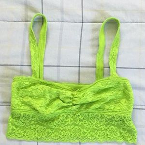 Gilly Hicks neon green bralette